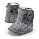 Baby Girl Cable Knit Soft Winter Booties-Grey-1-JadeMoghul Inc.