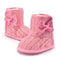 Baby Girl Cable Knit Soft Winter Booties-Pink-1-JadeMoghul Inc.