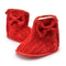Baby Girl Cable Knit Soft Winter Booties-Red-1-JadeMoghul Inc.