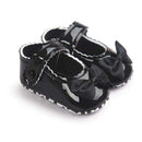 Baby Girl Cute PU Leather Bow Shoes-Black-13-18 Months-JadeMoghul Inc.