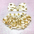 Baby Girl Gold Polka Dot Bloomers Diaper Cover Ruffles Baby Girl Shower Gift Photo Shoot Props with Headband-11-0-3 months-JadeMoghul Inc.