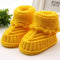 Baby Girl Handmade Newborn Knit Booties-Yellow-0-6 Months-JadeMoghul Inc.