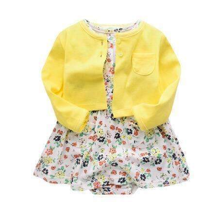 Baby Girls' Frilly Floral Dress-huanghua-6M-JadeMoghul Inc.