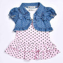 Baby Girls' Heart-printed Dress and Polka Dot Cardigan Set-Multi-3M-JadeMoghul Inc.