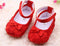 Baby Girls' Rose and Bow Tie Shoes-Red-0-6 Months-JadeMoghul Inc.