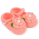 Baby Girls Shoes Handmade Crochet Booties-Orange-JadeMoghul Inc.