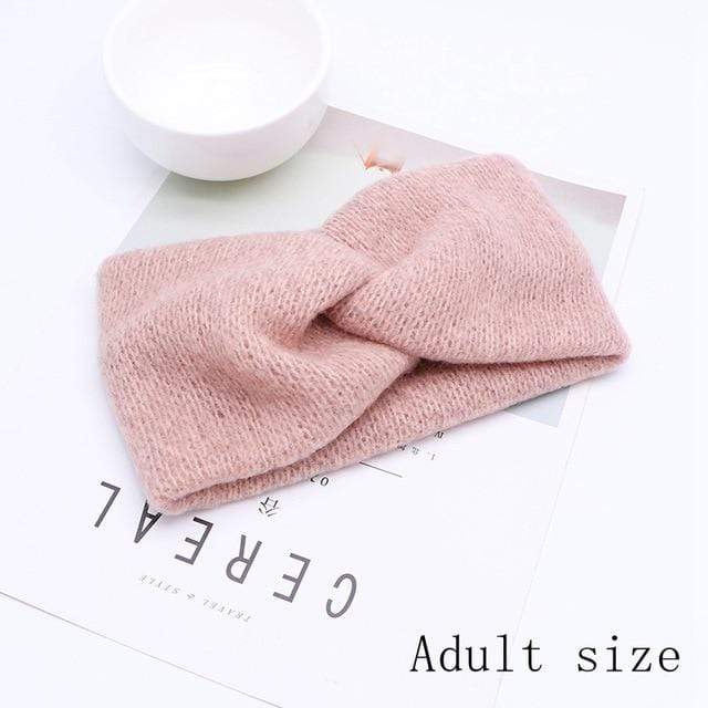 Baby Headband Women Girl Twisted Hair Band Kids Woolen Headwrap Mommy and Me Headbands Toddler Spring Turban Hair Accessories AExp