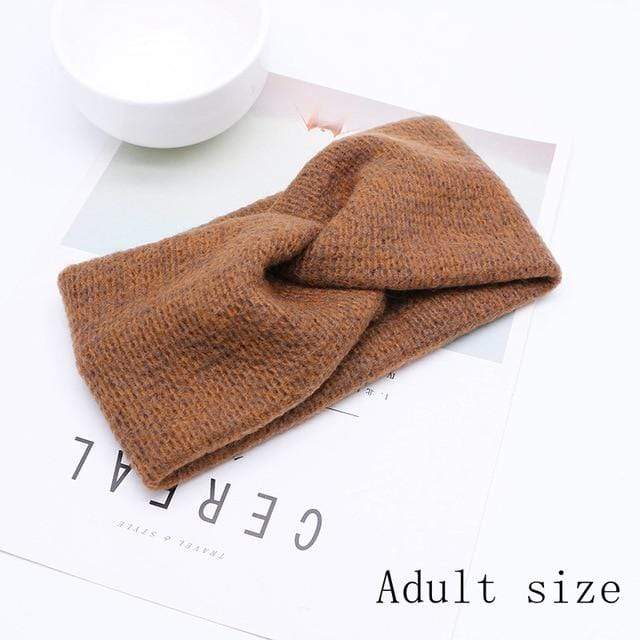 Baby Headband Women Girl Twisted Hair Band Kids Woolen Headwrap Mommy and Me Headbands Toddler Spring Turban Hair Accessories AExp