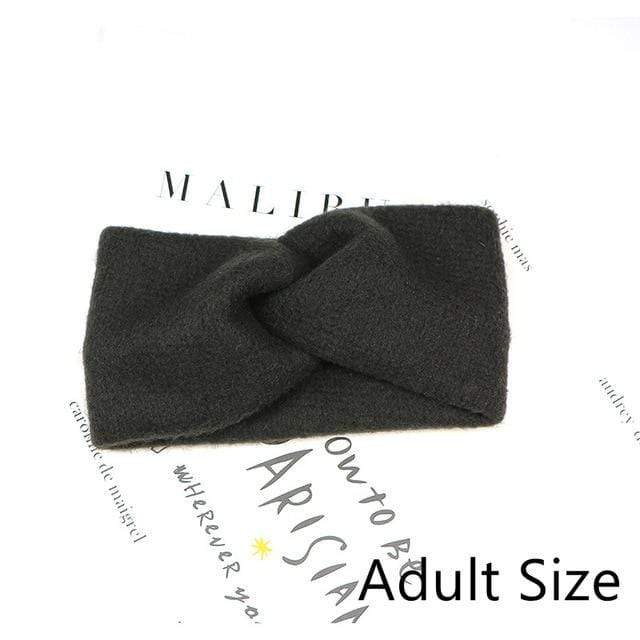 Baby Headband Women Girl Twisted Hair Band Kids Woolen Headwrap Mommy and Me Headbands Toddler Spring Turban Hair Accessories AExp