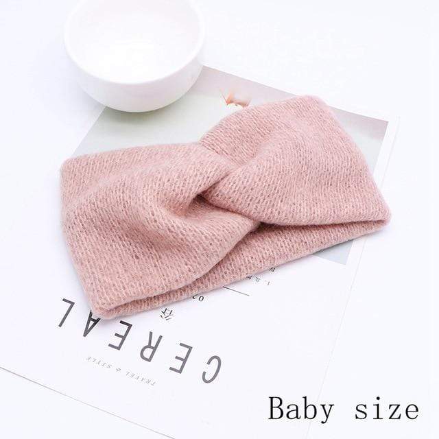 Baby Headband Women Girl Twisted Hair Band Kids Woolen Headwrap Mommy and Me Headbands Toddler Spring Turban Hair Accessories AExp