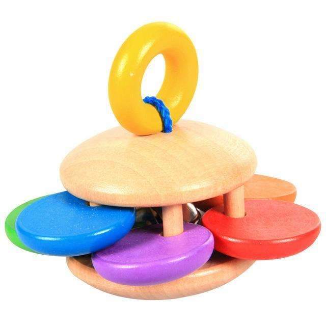 Baby Kids Wooden Bell Rattle Toy Baby Handbell Musical Educational Instrument Rattles For Toddlers Babies Juguetes-1-JadeMoghul Inc.