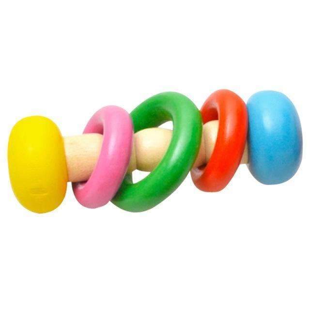 Baby Kids Wooden Bell Rattle Toy Baby Handbell Musical Educational Instrument Rattles For Toddlers Babies Juguetes-3-JadeMoghul Inc.