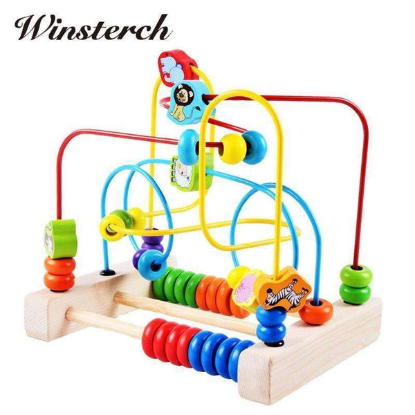 Baby Learning Early Education Wooden Maze Multi-function Box Round Bead Maze Roller Coaster Toys For Kids Children Gifts ZS012-Animals-China-JadeMoghul Inc.