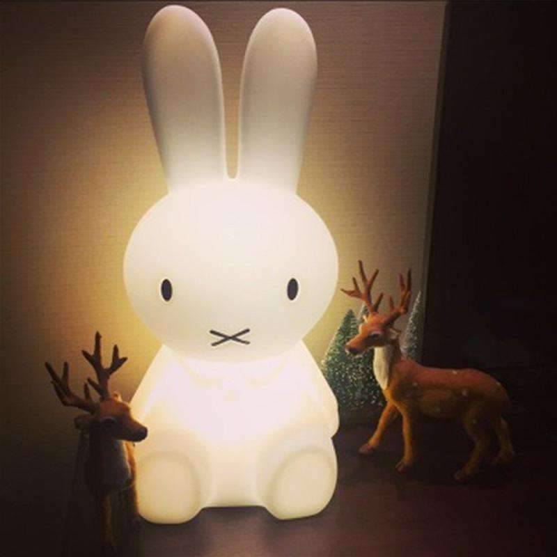Baby Rabbit Lamp Bed Room Toy Anti-fall Waterproof Environmental Bear Lovely Light Children Christmas gift Electricity Charged-small rabbit-JadeMoghul Inc.