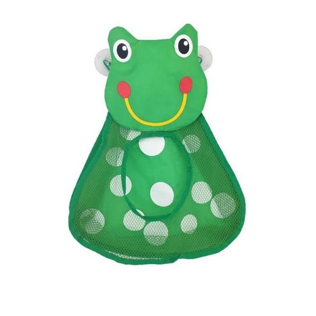 Baby Shower Bath Toys Duck Little Frog Rabbit Baby Kid Toy Storage Mesh with Strong Suction Cups Toy Bag Net Bathroom Organizer AExp