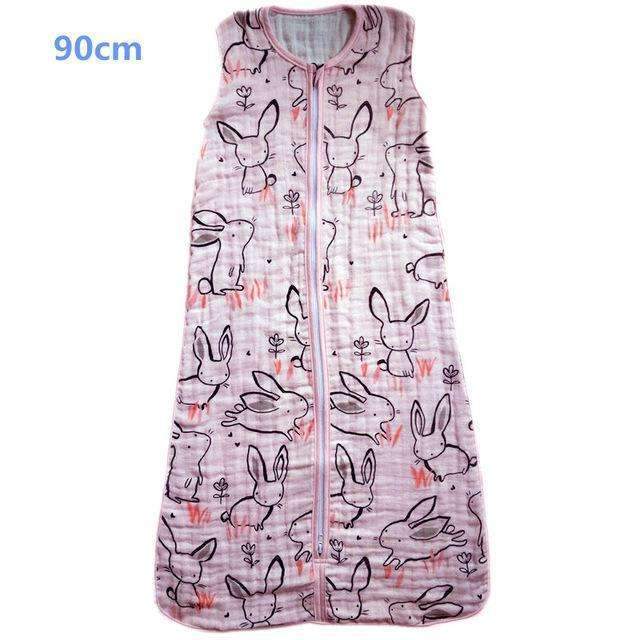 Baby Sleeping Bag SleepSack Muslin Blanket Thin Soft Vest Type Cotton Gauze Newborn Baby Tracksuit Sleepwear 83CM&90CM-Red Star M-JadeMoghul Inc.