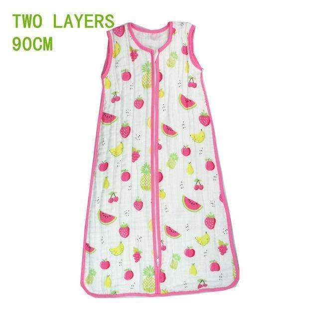 Baby Sleeping Bag SleepSack Muslin Blanket Thin Soft Vest Type Cotton Gauze Newborn Baby Tracksuit Sleepwear 83CM&90CM-Red Star M-JadeMoghul Inc.