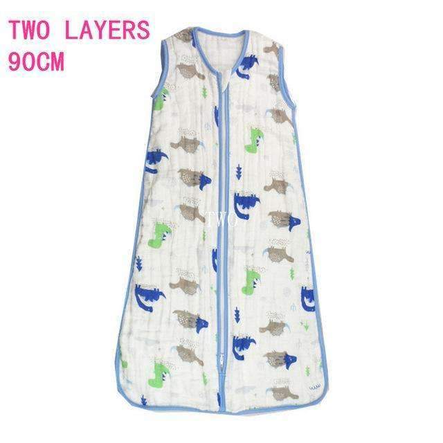 Baby Sleeping Bag SleepSack Muslin Blanket Thin Soft Vest Type Cotton Gauze Newborn Baby Tracksuit Sleepwear 83CM&90CM-Red Star M-JadeMoghul Inc.