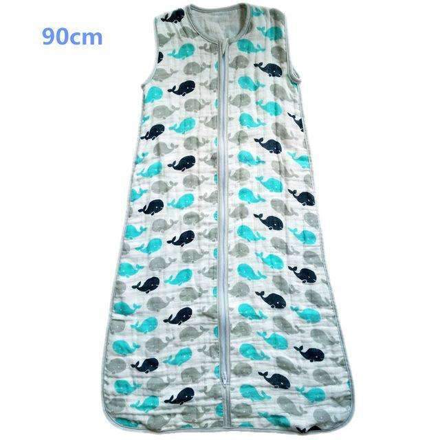 Baby Sleeping Bag SleepSack Muslin Blanket Thin Soft Vest Type Cotton Gauze Newborn Baby Tracksuit Sleepwear 83CM&90CM-Red Star M-JadeMoghul Inc.