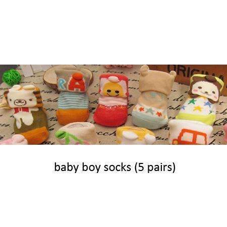 Baby Socks For Newborn Christmas Gift Boxes Set Lot 5 PCS Non-slip For New Born Bebe Animal Infant For Newborn Socks Winter-boys without box-3M-JadeMoghul Inc.