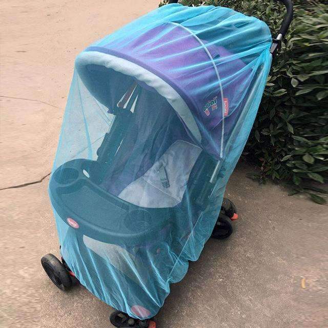 Baby Stroller Pushchair Mosquito Insect Shield Net Safe Infants Protection Mesh Stroller Accessories Mosquito Net 150cm-Blue-JadeMoghul Inc.