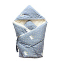 Baby Swaddle 90*90cm Baby Blanket Thick Warm Berber Fleece Envelopes For Newborns Infant Wrap Baby Bedding Sleeping-Grey crown-JadeMoghul Inc.