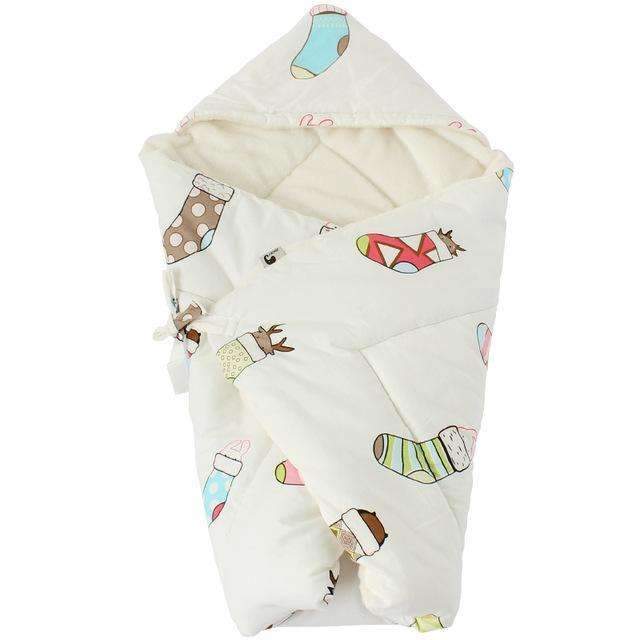 Baby Swaddle 90*90cm Baby Blanket Thick Warm Berber Fleece Envelopes For Newborns Infant Wrap Baby Bedding Sleeping-Stocking-JadeMoghul Inc.