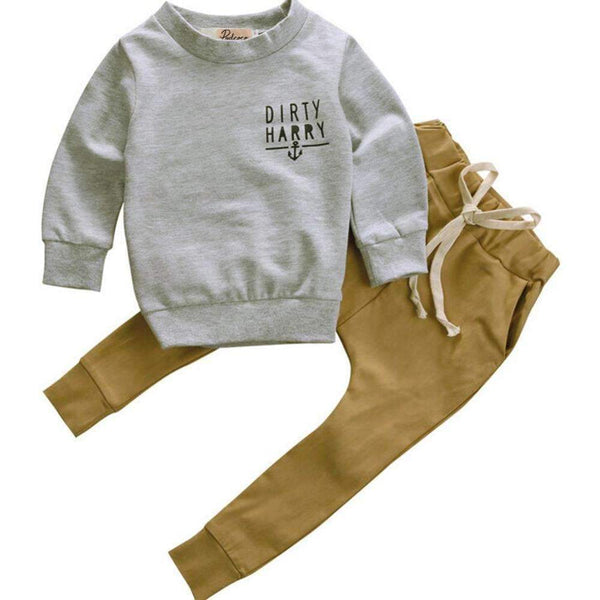 Baby sweater set 2016 autumn winter Thick fashion Anchors newborn baby cotton suit baby sweater coat + pants trend baby suit-0-3 months-JadeMoghul Inc.