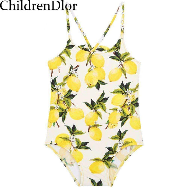 Baby Swimwear Bikini 2017 Summer One Piece Swimsuit Floral Printed Girls Children Swim Wear Toddler Bathing Suit Kids Bikini-10T Poppy-JadeMoghul Inc.