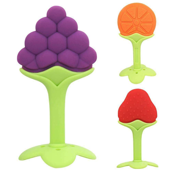 Baby Teether Fruit and Vegetable Shape Teether Silicone 2016 Brand New Baby Dental Care Toothbrush Training Baby Care Silicone-Red-JadeMoghul Inc.