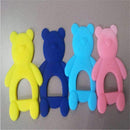 baby teether newborn baby toy safety biting rubber color cartoon baby teethers cute bear baby Food grade silicone-Pink-JadeMoghul Inc.