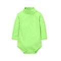 Baby Turtle Neck Soft Cotton Solid Color Bodysuit-Green-6M-JadeMoghul Inc.
