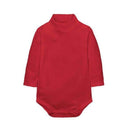 Baby Turtle Neck Soft Cotton Solid Color Bodysuit-Red-6M-JadeMoghul Inc.