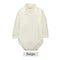Baby Turtle Neck Soft Cotton Solid Color Bodysuit-White-6M-JadeMoghul Inc.