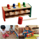 Baby Wooden Hammer Toys +Stick Hammer Box Toddlers Educational Puzzle Toys for Children Wooden Game Hammering Bench Kids Toys--JadeMoghul Inc.