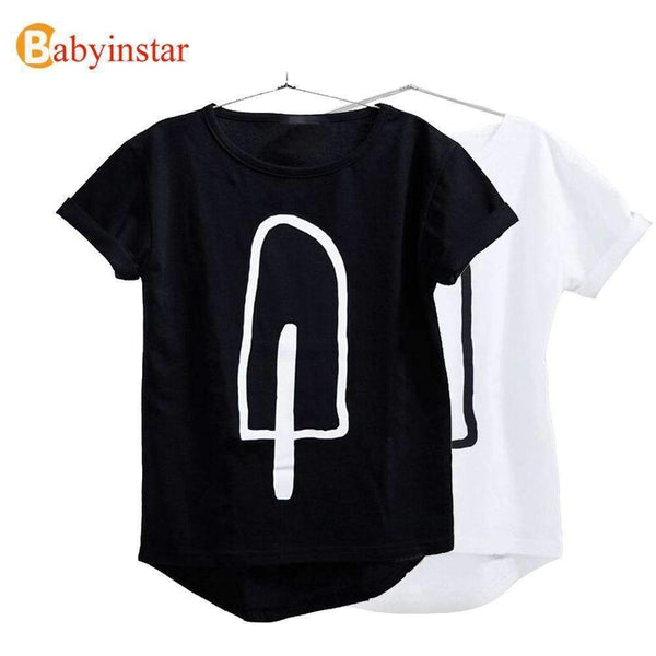 Babyinstar Summer style T-Shirt for Children 2017 Kid costume Baby Ice Cream Pattern t shirt Casual Girls Top Tees Boys T-shirt-Black-12M-JadeMoghul Inc.