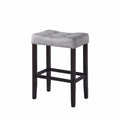 Backless Modern Bar Stool, Gray & Brown ,Set of 2