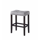 Backless Modern Bar Stool, Gray & Brown ,Set of 2