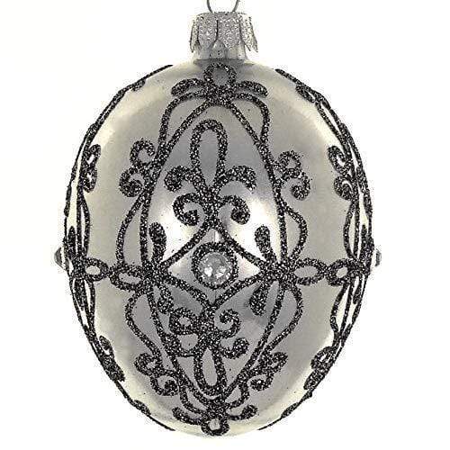 Badash Ornaments Christmas Decorations - Graphite Egg 4" Ornament Badash