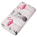 Badiya Women's Flamingo Floral Print Fashion Long Purse Large Capacity Clutch Phone Bag PU Leather Ladies Card Holder Wallets-Pink 1-JadeMoghul Inc.