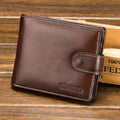 Baellerry Genuine Leather Men Wallets Purse Money Bag Fashion Male Wallet Card Holder Coin Purse Wallet Men MWS023-Light Coffee-JadeMoghul Inc.