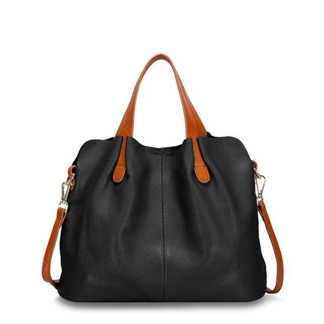Bag female Women's 100% genuine leather bags handbags crossbody bags for women shoulder bags genuine leather bolsa feminina Tote-black-JadeMoghul Inc.