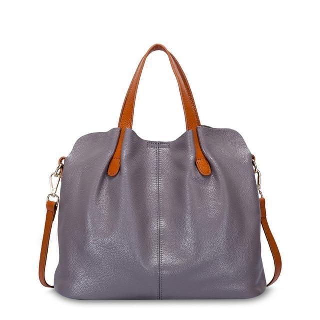 Bag female Women's 100% genuine leather bags handbags crossbody bags for women shoulder bags genuine leather bolsa feminina Tote-gray-JadeMoghul Inc.