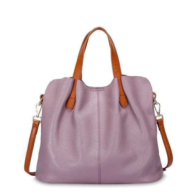 Bag female Women's 100% genuine leather bags handbags crossbody bags for women shoulder bags genuine leather bolsa feminina Tote-purple-JadeMoghul Inc.