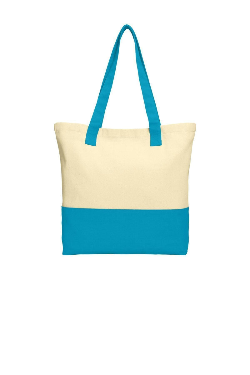 Bags Port Authority Colorblock Cotton Tote. BG414 Port Authority