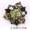 Baiduqiandu Antique Gold Color Plated Crystal Rhinestones Diamante Vintage Flower Brooch Pins for Women in Assorted Designs-5370-JadeMoghul Inc.