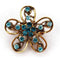 Baiduqiandu Antique Gold Color Plated Crystal Rhinestones Diamante Vintage Flower Brooch Pins for Women in Assorted Designs-5437-JadeMoghul Inc.