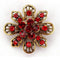 Baiduqiandu Antique Gold Color Plated Crystal Rhinestones Diamante Vintage Flower Brooch Pins for Women in Assorted Designs-5472-JadeMoghul Inc.