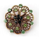 Baiduqiandu Antique Gold Color Plated Crystal Rhinestones Diamante Vintage Flower Brooch Pins for Women in Assorted Designs-5477-JadeMoghul Inc.