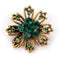 Baiduqiandu Antique Gold Color Plated Crystal Rhinestones Diamante Vintage Flower Brooch Pins for Women in Assorted Designs-5478-JadeMoghul Inc.